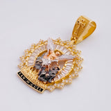 Dije Bordeado San Miguel 6.7g / 3.9cm Tres Oros 18K