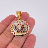 Dije Bordeado San Miguel 6.7g / 3.9cm Tres Oros 18K