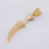 Dije Espada 2.15g / 3.9cm Dos Oros Amarillo Blanco 18K