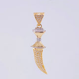 Dije Espada 2.15g / 3.9cm Dos Oros Amarillo Blanco 18K