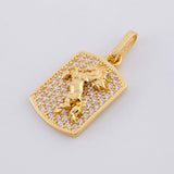 Dije Placa Caballo 2.25g / 2.3cm Oro Amarillo 18K