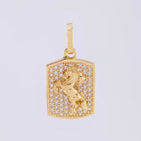 Dije Placa Caballo 2.25g / 2.3cm Oro Amarillo 18K