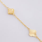 Pulso Cajón Trébol Diamantado 2.75g / 18.9cm / 1.6mm Oro Amarillo 18K