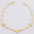 Pulso Militar Trébol Corazón Diamantado 2.6g / 19cm / 2.7mm Oro Amarillo 18K