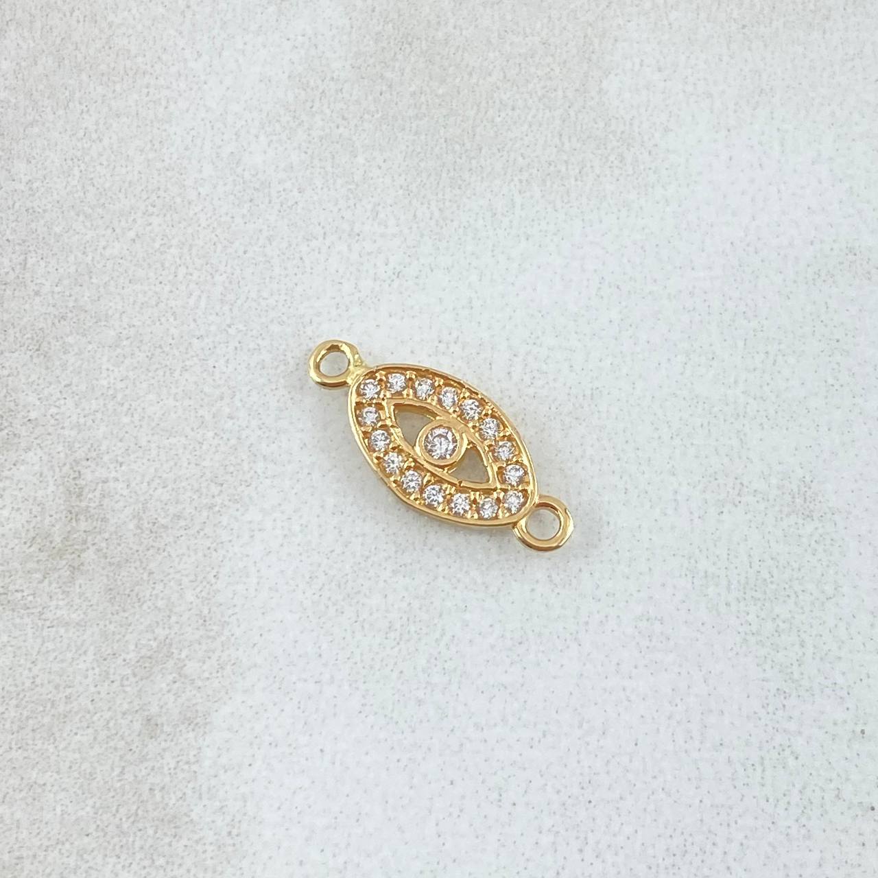 Herraje Ojo Turco 0.5gr / 1.5cm / Circones Blancos Oro Amarillo 18K ©
