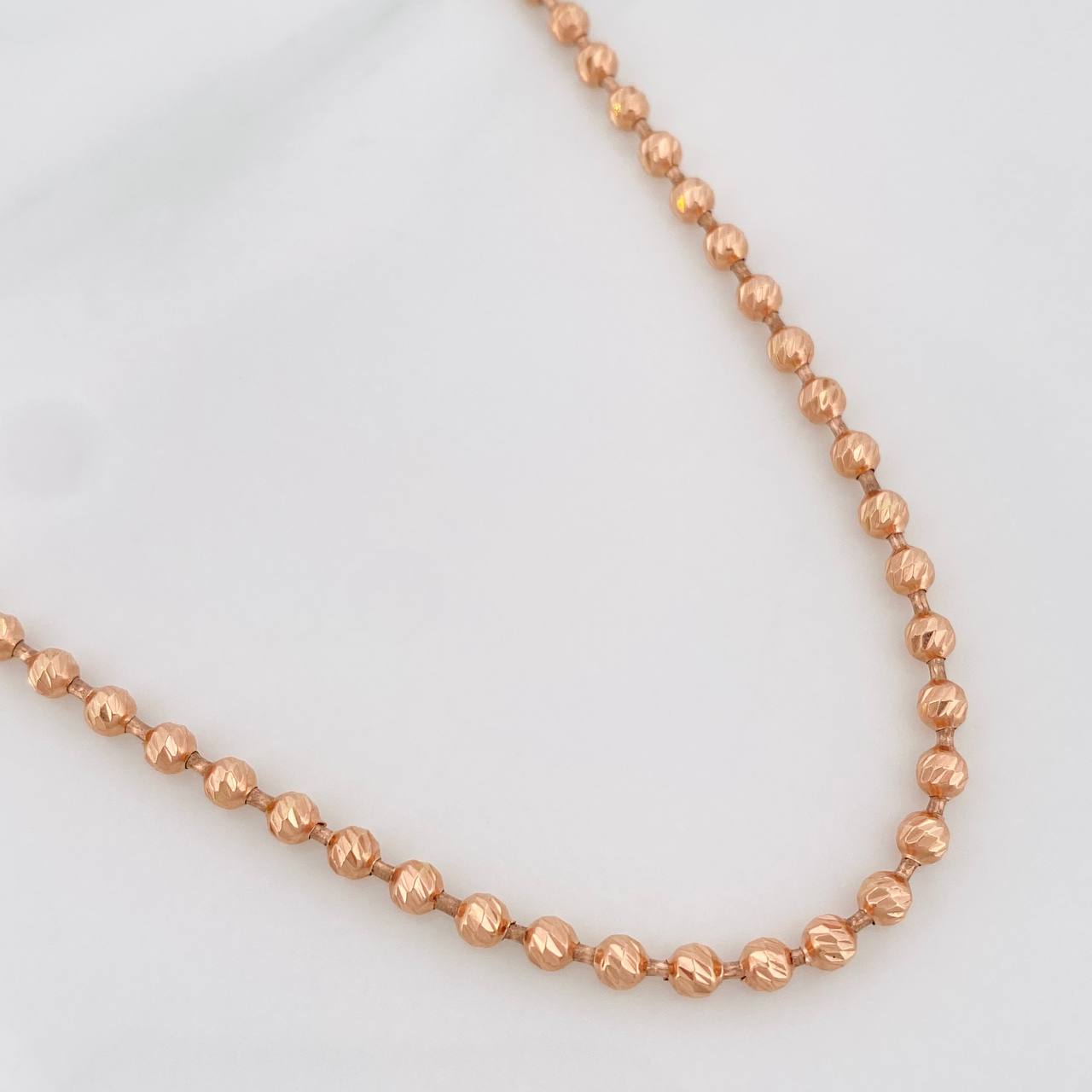 Cadena Militar Media Luna 21.4gr / 72cm / 3mm Oro Rosa 18K %