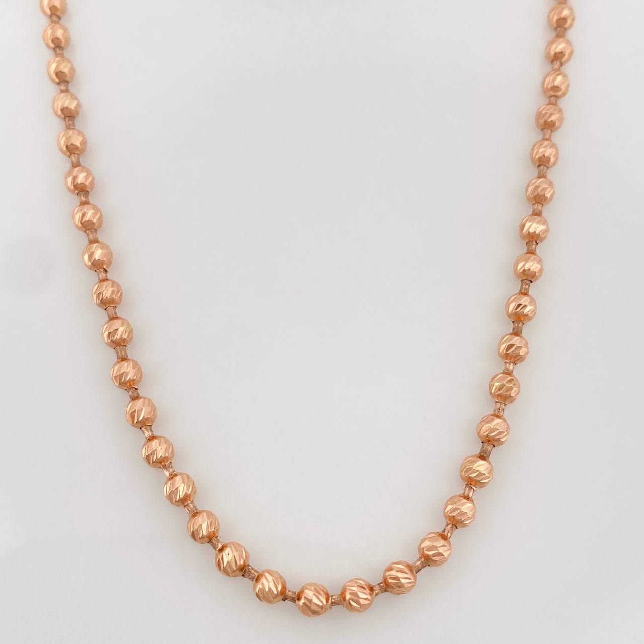 Cadena Militar Media Luna 21.4gr / 72cm / 3mm Oro Rosa 18K %