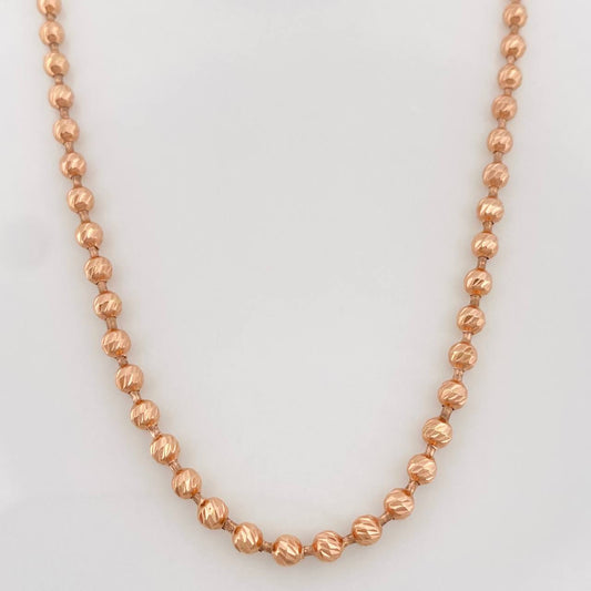 Cadena Militar Media Luna 21.4g / 70cm / 3mm Oro Rosa 18K %