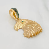 Dije Águila 4.9g / 3.6cm Dos Oros Negro Amarillo 18K