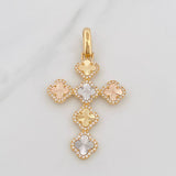 Dije Cruz Trébol 6.05g / 5.5cm Tres Oros 18K