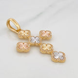 Dije Cruz Trébol 6.05g / 5.5cm Tres Oros 18K