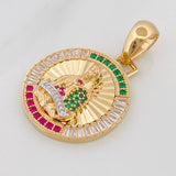 Dije Virgen Guadalupe 7g / 3.5cm Dos Oros Amarillo Blanco 18K