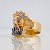 Anillo San Miguel Arcángel 15.5g / T10 1/2 Tres Oros 18K