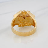 Anillo San Miguel Arcángel 10.1g / T10 3/4 Tres Oros 18K