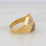 Anillo San Miguel Arcángel 10.1g / T10 3/4 Tres Oros 18K
