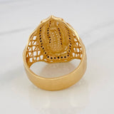 Anillo Virgen Guadalupe 8.4g / T11 1/4 Dos Oros Negro Amarillo 18K