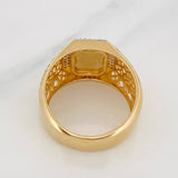 Anillo Rostro Cristo 8.15g / T9 3/4 Tres Oros 18K