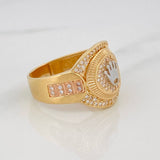 Anillo Corona 6.9g / T10 1/2 Tres Oros 18K
