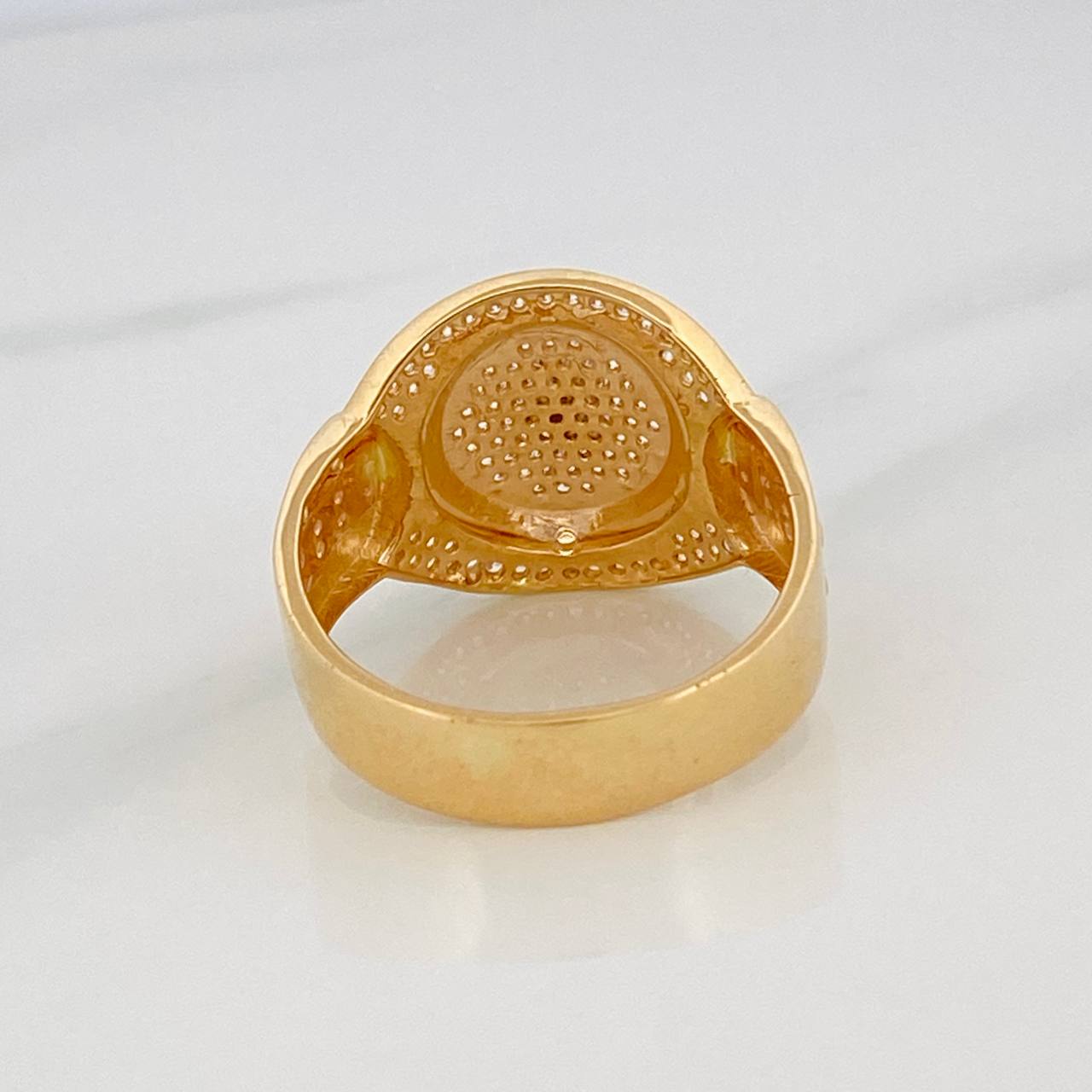 Anillo Corona 6.9g / T10 1/2 Tres Oros 18K