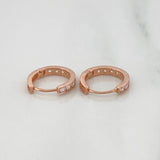 Candongas Carril 1.1g / 1cm Oro Rosa 18K