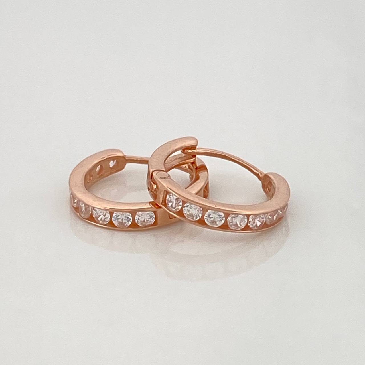 Candongas Carril 1.1g / 1cm Oro Rosa 18K