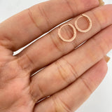 Candongas Carril 1.1g / 1cm Oro Rosa 18K