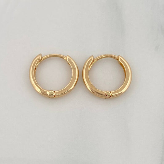Candongas Aro Liso 1.35g / 1cm Oro Amarillo 18K