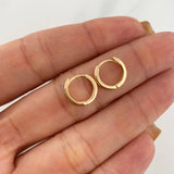 Candongas Aro Liso 1.35g / 1cm Oro Amarillo 18K