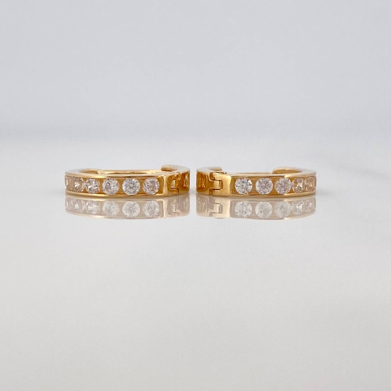Candongas Carril 1.15g / 1cm Oro Amarillo 18K