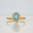 Anillo Lagrima 2.1g / T6 3/4 Oro Amarillo 18K
