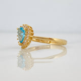 Anillo Lagrima 2.1g / T6 3/4 Oro Amarillo 18K