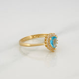 Anillo Lagrima 2.1g / T6 3/4 Oro Amarillo 18K