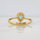 Anillo Lagrima 2.1g / T6 3/4 Oro Amarillo 18K