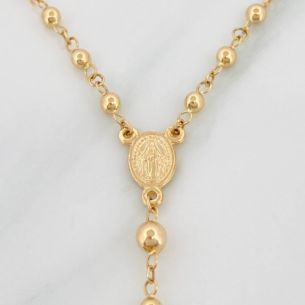 Rosario Virgen Milagrosa 5.95g / 49.05cm / 4.02mm Oro Amarillo 18K