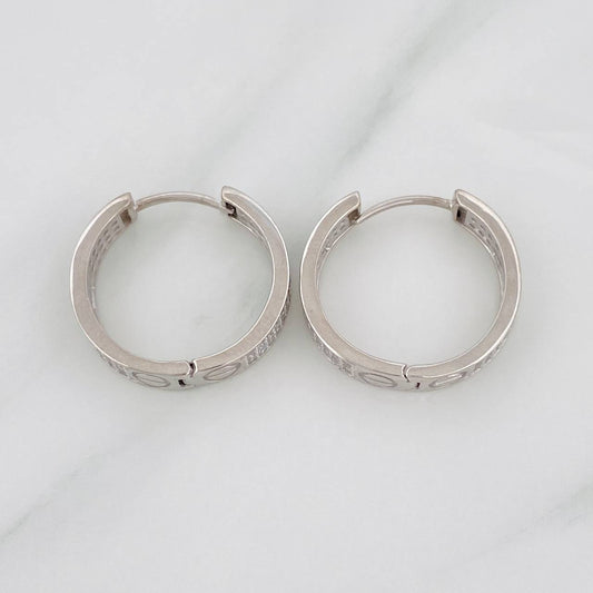 Candongas Tornillo 5.8g / 2cm Oro Blanco 18K
