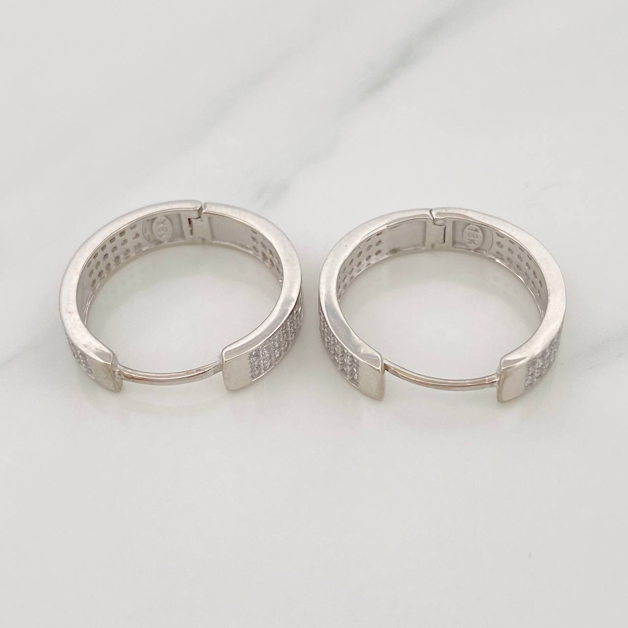 Candongas Tornillo 5.8g / 2cm Oro Blanco 18K