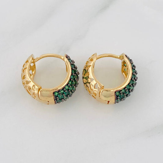 Candongas Berlin 5.4g / 1.05cm Dos Oros Negro Amarillo 18K