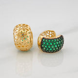Candongas Berlin 5.4g / 1.05cm Dos Oros Negro Amarillo 18K