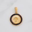 Dije Corona 2.25g / 2.05cm Dos Oros Negro Amarillo 18K