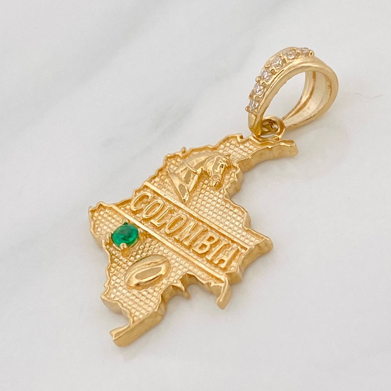 Dije Mapa Colombia 2.15g / 2.05cm Oro Amarillo 18K