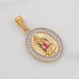 Dije Virgen de Guadalupe 2.75g / 2.05cm Dos Oros Amarillo Blanco 18K