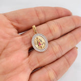 Dije Virgen de Guadalupe 2.75g / 2.05cm Dos Oros Amarillo Blanco 18K