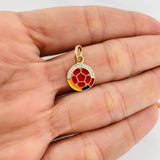 Dije Balon Futbol 1.15g / 2cm Oro Amarillo 18K