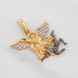 Dije Arcangel San Miguel 2.85g / 2.05cm Tres Oros 18K