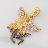 Dije Arcangel San Miguel 2.85g / 2.05cm Tres Oros 18K