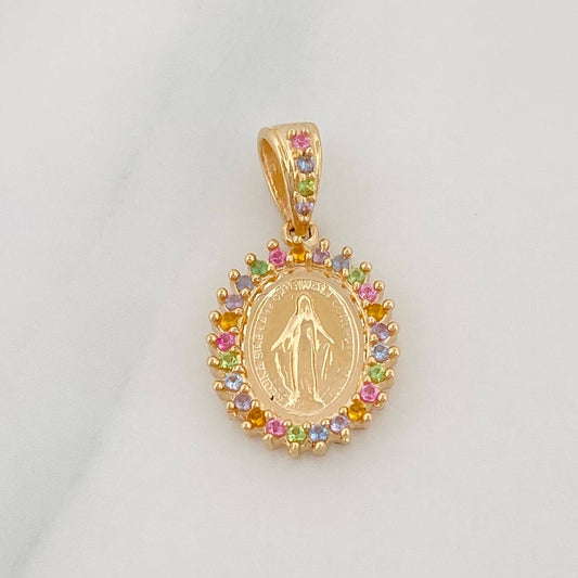 Dije Virgen Milagrosa 1.7g / 2cm Oro Amarillo 18K