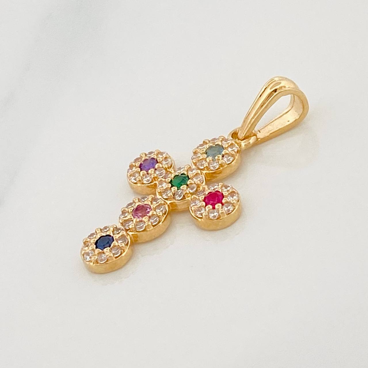 Dije Cruz Tupida 1.5g / 2.05cm Oro Amarillo 18K