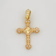Dije Cruz Trebol 1.3g / 2.05cm Oro Amarillo 18K