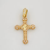 Dije Cruz Trebol 1.3g / 2.05cm Oro Amarillo 18K