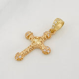 Dije Cruz Trebol 1.3g / 2.05cm Oro Amarillo 18K
